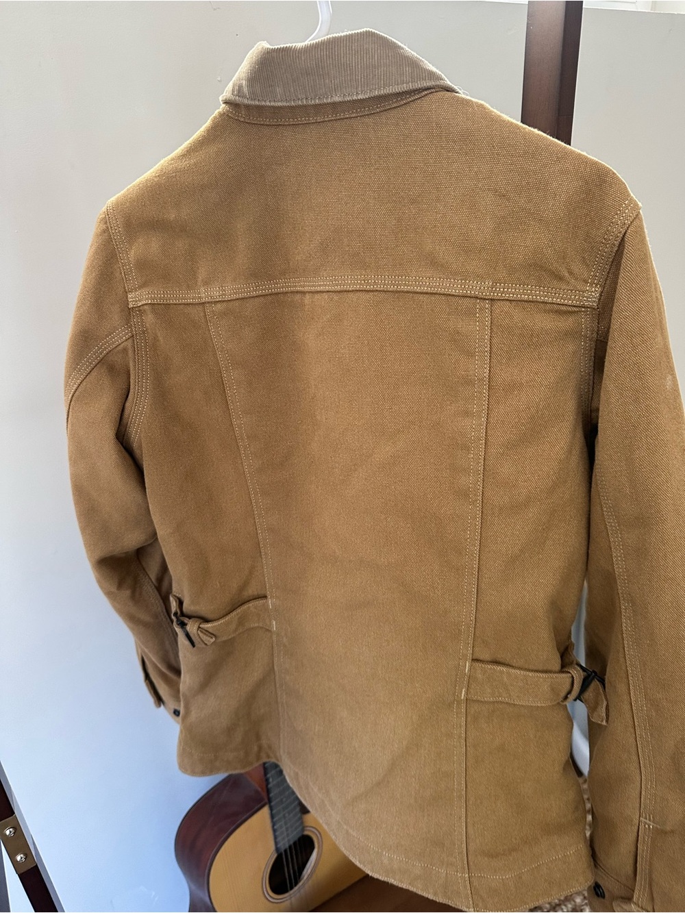 $300 Patagonia Brown Field Jacket with Light Tan Corduroy Collar - Picture 3 of 7